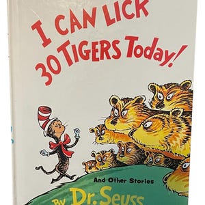 Vintage Ich kann heute 30 Tiger lecken! von Dr Seuss Book 1969 Book Club Edition