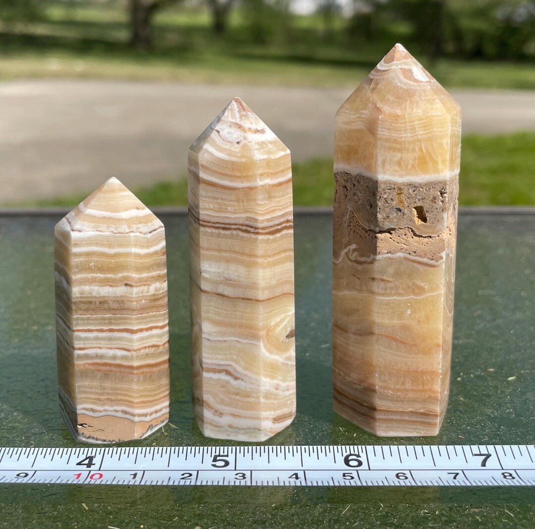 Banded Calcite Tower Crystal Rock - Etsy