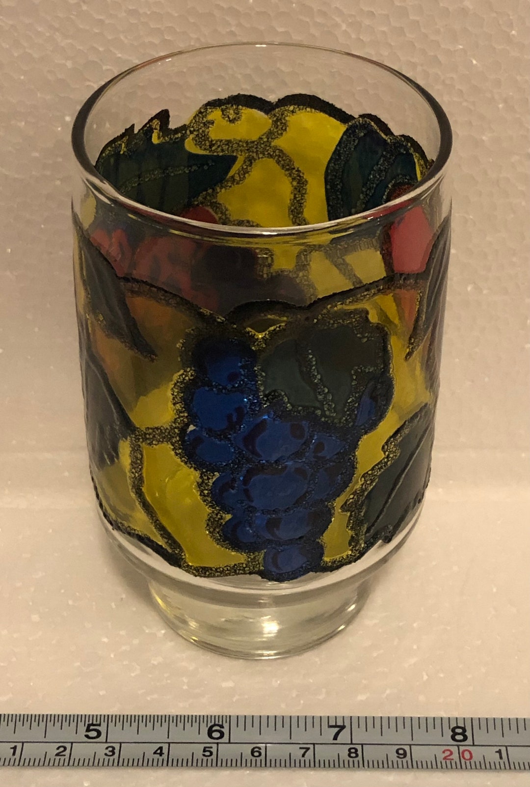 ヴィンテージ リビー フルーツ ステンドグラス カップ - Etsy 日本