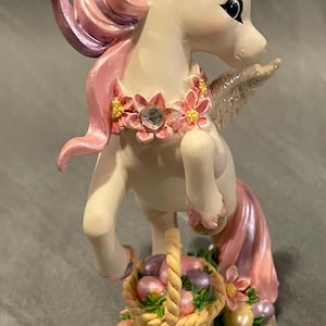 Vintage Rainbow Dreams Einhorn Figur Ein Ei-stra Spezielle Ostern 2001 Hamilton Kollektion #0466