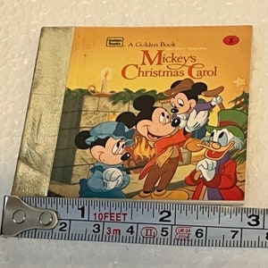 Vintage Mini Walt Disney Mickeys Christmas Carol Golden Book Mouse 1983