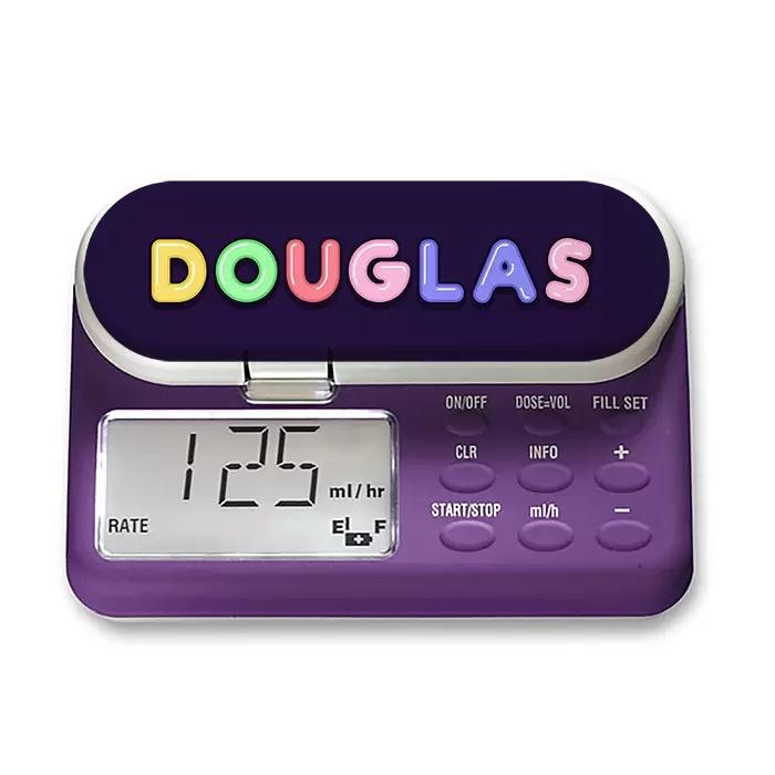 Adesivo pompa Douglas, adesivo pompa di alimentazione, adesivi pompa Tubidy Smile, adesivo pompe Moog Enteralite, accessori medici