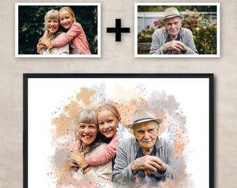 Add deceased loved one to photo - Digital Handmade Artwork - From Photos to Portrait