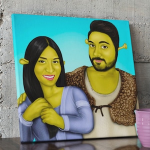 Green Monster Family Portrait - Hd digital file that you can print wherever you want