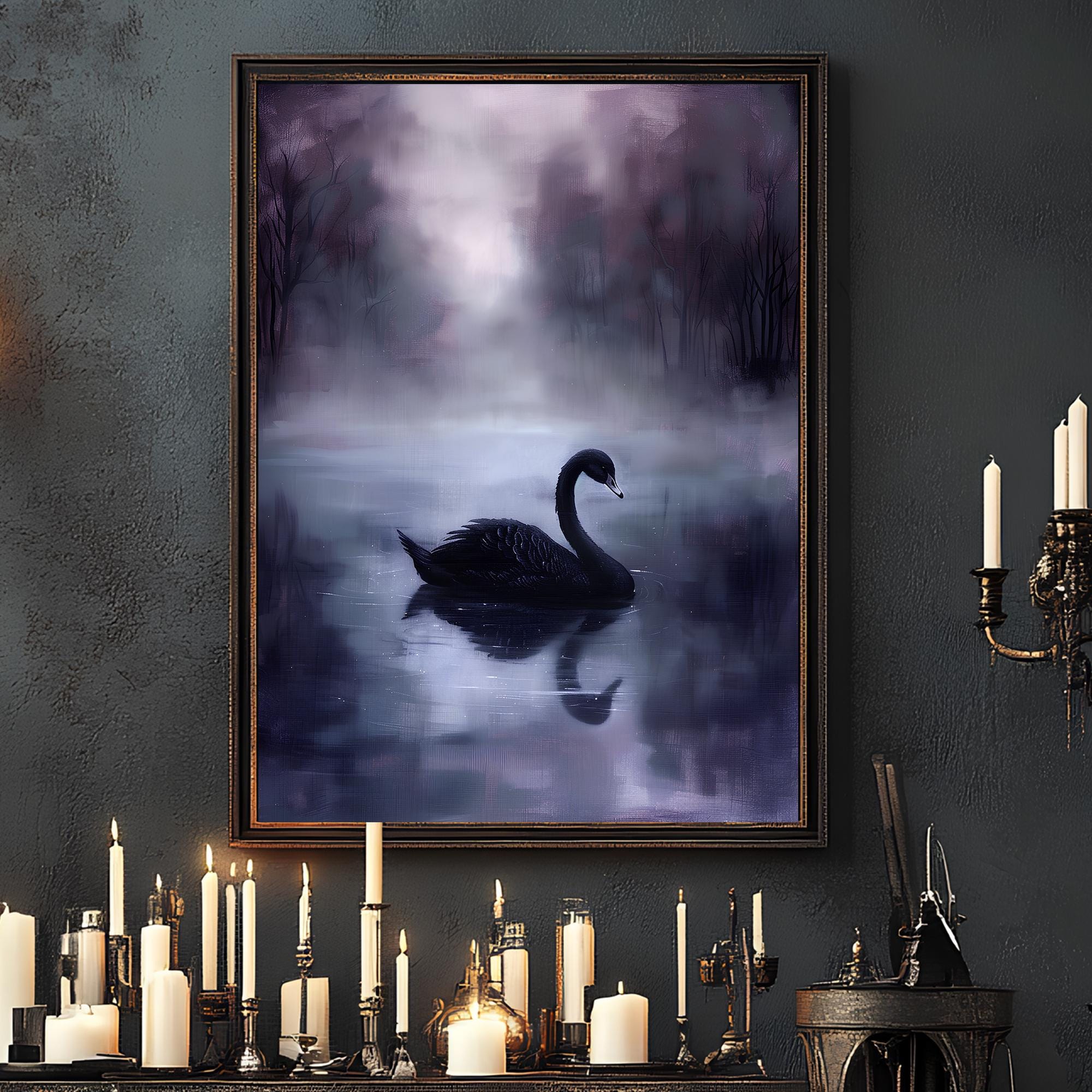 BoConcept ウォールアート「Black Swan」メタルプリント BoConcept - Mural