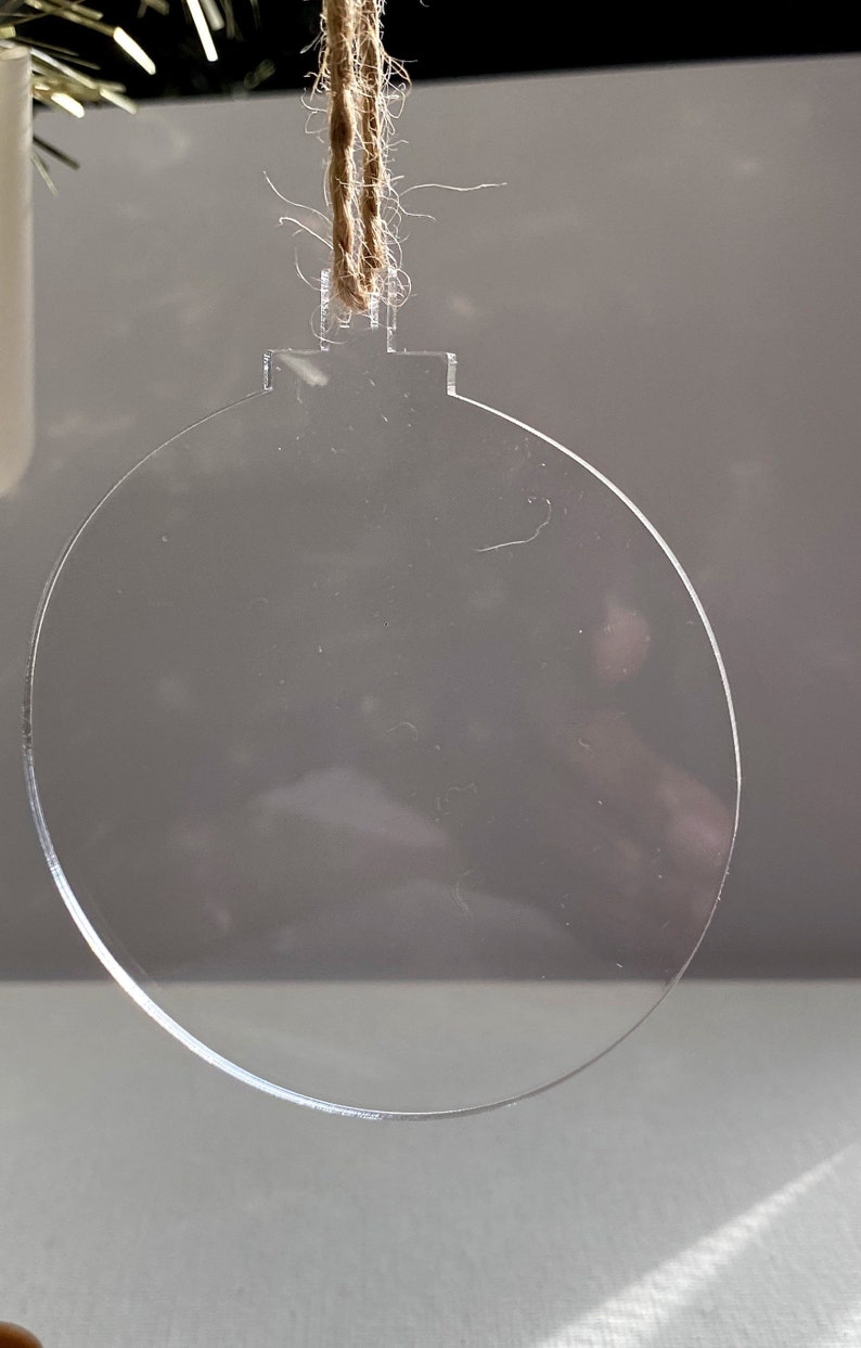 Blank Clear Acrylic Ornaments 3 inch DIY Holiday Ornaments Etsy