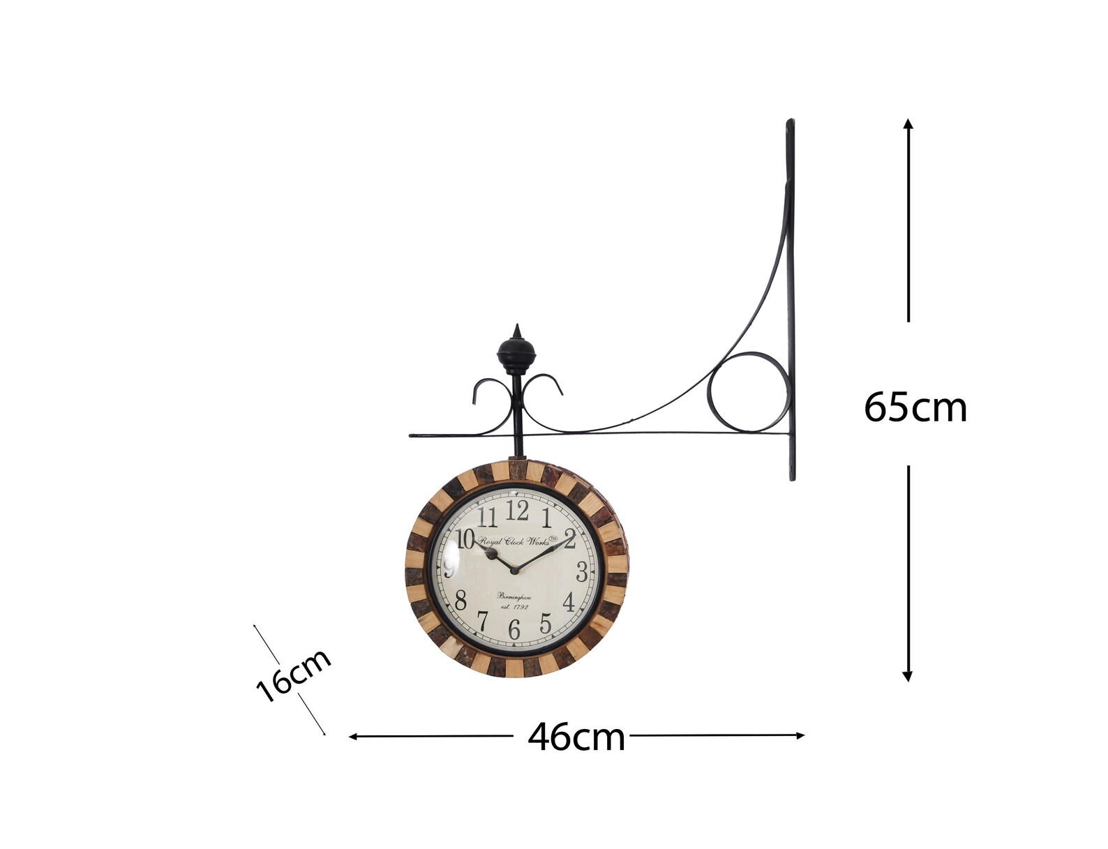 METAL WALL CLOCK Vintage madera única del reloj de pared | Etsy
