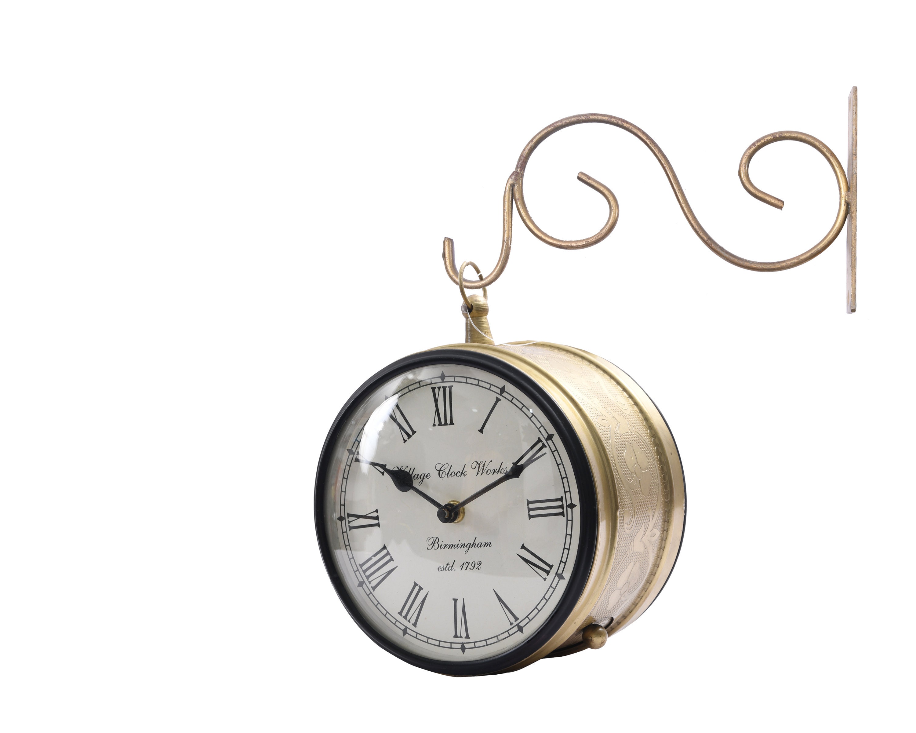 METAL WALL CLOCK Vintage Unique Wall Clock Wood Large Wall Etsy UK