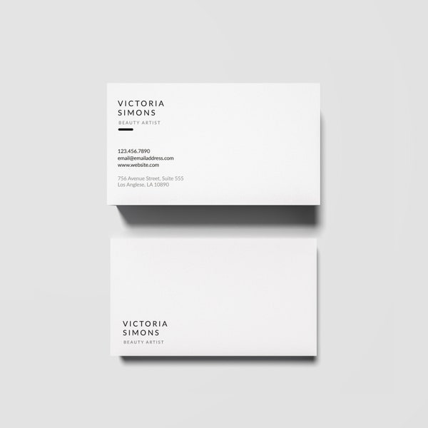 Business Card Template,  Minimalist Business Cards, Printable Business Cards