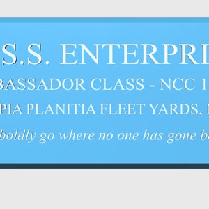 USS Enterprise NCC-170-1C Dedication Plaque 3D file