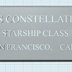 USS Constitution Dedication Plaque 3D file