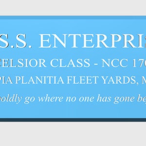 USS Enterprise NCC-170-1B Dedication Plaque 3D file