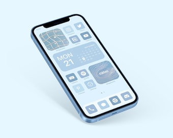 Sierra Blue iPhone 13-Themed App Icons for iPhone & iPad