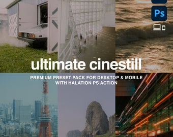 The Ultimate CineStill Lightroom Preset Pack | Mobile & Desktop Presets | Halation | Film Preset | Grain Preset | Film Aesthetic