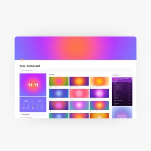 Aura Gradient Notion Dashboard | All-in-One Aesthetic Life Dashboard