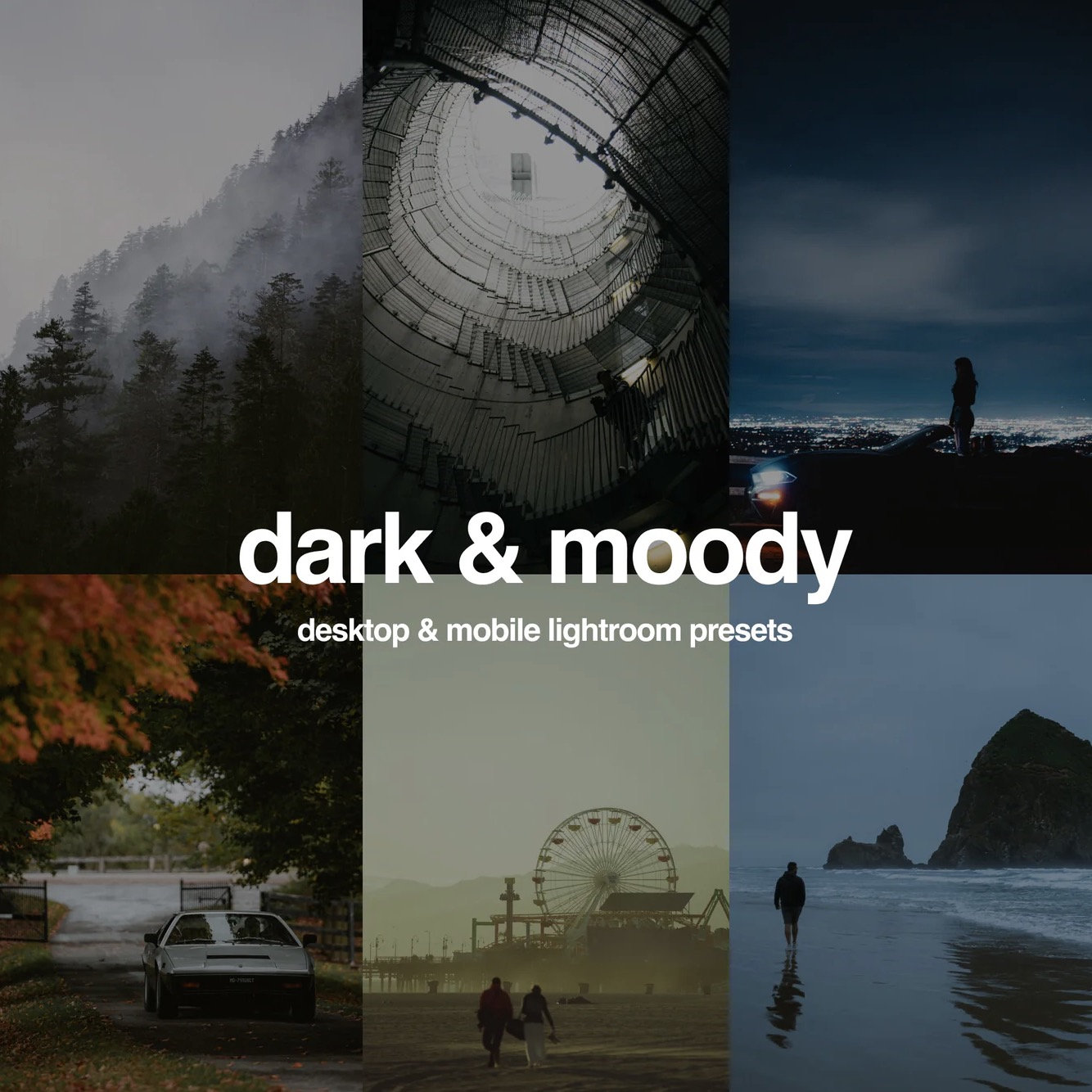 The Ultimate Dark & Moody Lightroom Preset Pack | Mobile and Desktop Presets | Dark Black Presets | Moody Outdoor Presets
