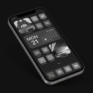 Graphite iPhone 13-Themed App Icons for iPhone & iPad