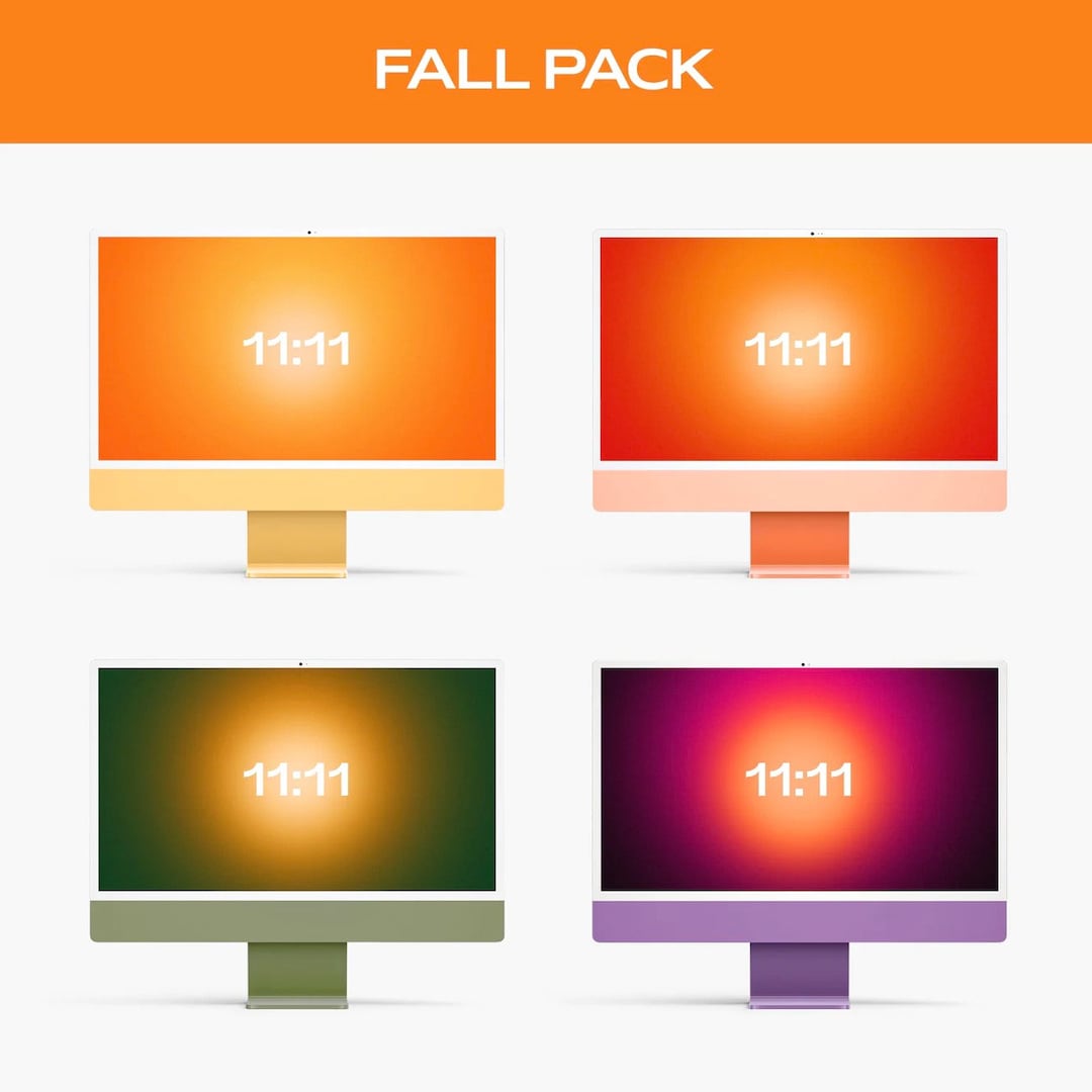 Aura Clock Screensaver Fall Pack 4pack for Mac Etsy