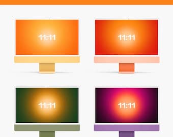 Aura Clock Screensaver – Fall Pack (4-Pack) for Mac