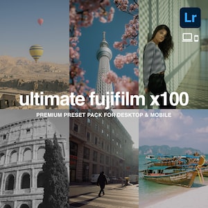 The Ultimate Fujifilm X100 Lightroom Preset Pack | Mobile & Desktop | Analog | Vintage | Film Preset | Film Aesthetic