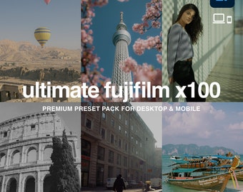 The Ultimate Fujifilm X100 Lightroom Preset Pack | Mobile & Desktop | Analog | Vintage | Film Preset | Film Aesthetic