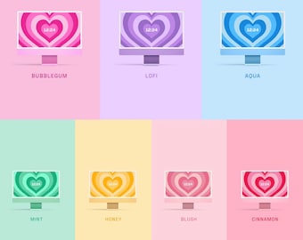 Heart Tunnel Clock Screensaver (7-Pack) for Mac