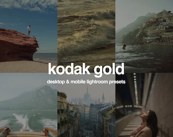 The Ultimate Kodak Gold Lightroom Preset Pack | Mobile & Desktop Presets | Vintage Filter | Film Aesthetic | 35mm Preset