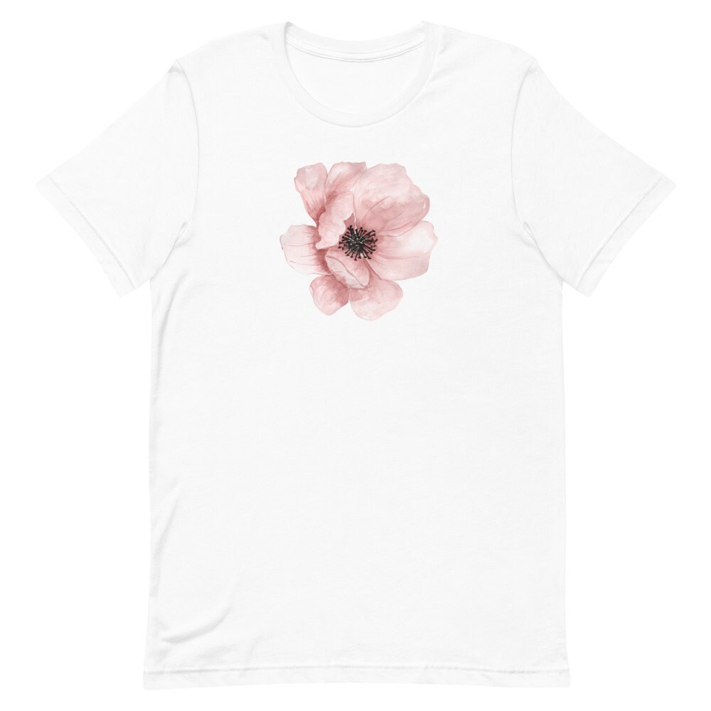Pink Flower T-shirt Women Tshirt Women Gift Short-sleeve | Etsy