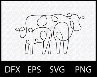 Cow & Calf Svg Png | Heifer Svg | Cattle Clip Art | Farm Animal Svg | Digital Download