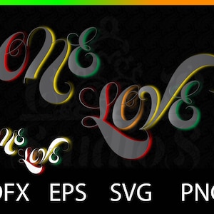 One Love | Rasta Svg | Digitaldruck | Jamaikanische Svg | Unkraut Zitat Svg | One Love Sublimation |