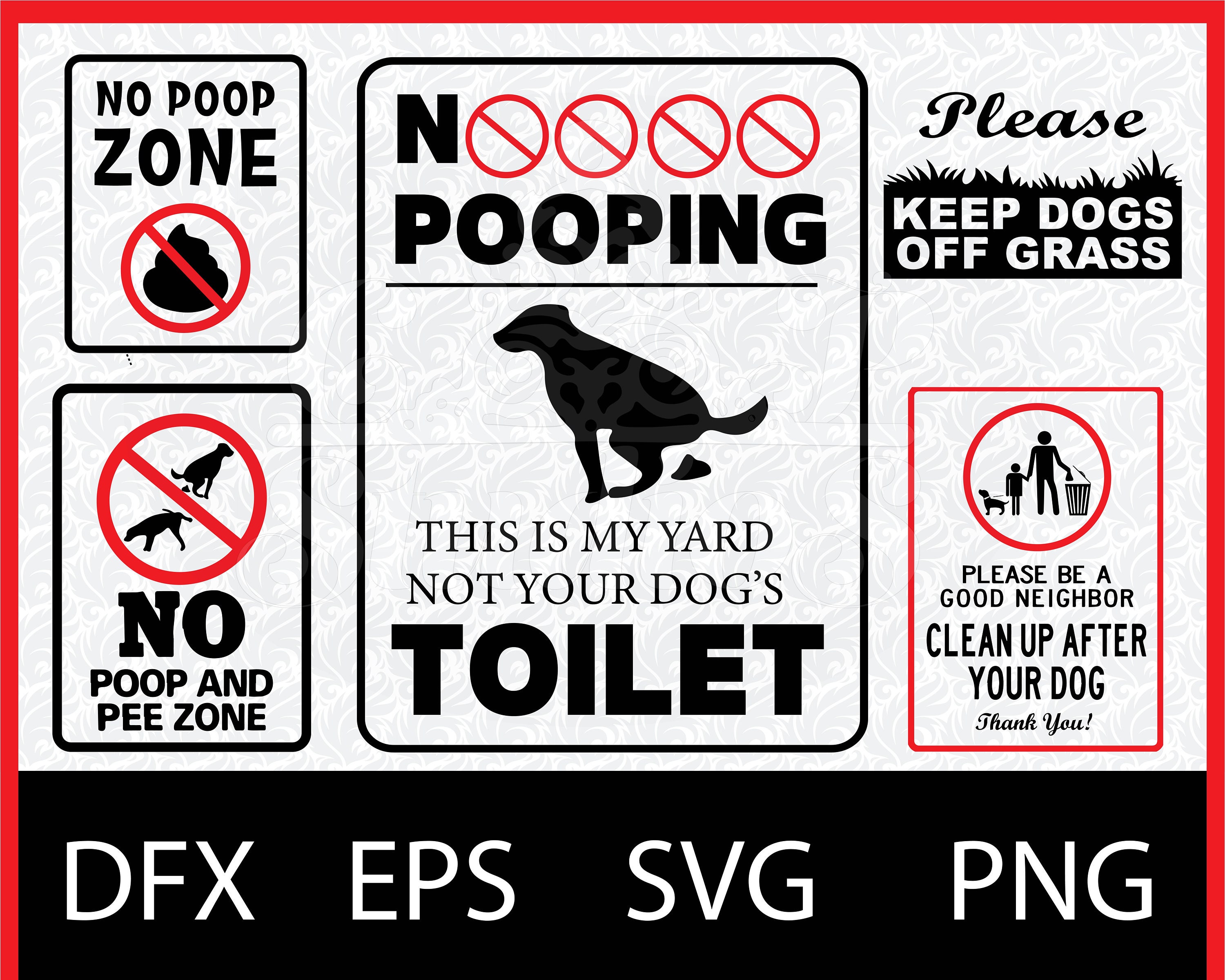 No Dog Poop Svg No Pooping Bundle Digital Download Dog - Etsy
