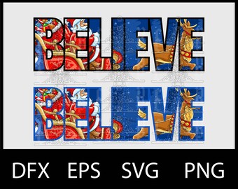 Believe Santa Png | Santa Svg | Christmas Svg | Santa Png | Believe Png Svg | Christmas Clip art
