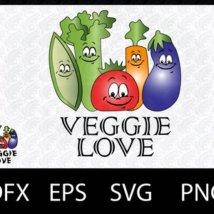ベジラブ | SVG | PNG | Jpg | 健康的なライフスタイル | ベジタリアン | クリップ アート | デジタル ダウンロード |