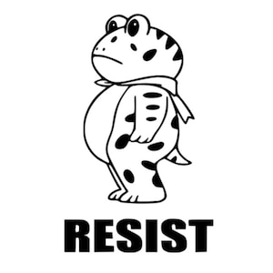 Resistance Frog SVG Cricut File, Digital Download Only