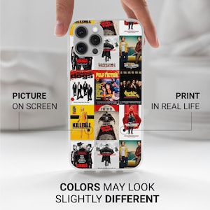 Q Tarantino Custodie per telefono iPhone 16, 16 Plus, 16 Pro, 16 Pro Max, 15, 14, 13, 12, 11, SE, XR, XS, 8, Pixel 8 Pro, 8A, 7A, 7, 6, Samsung