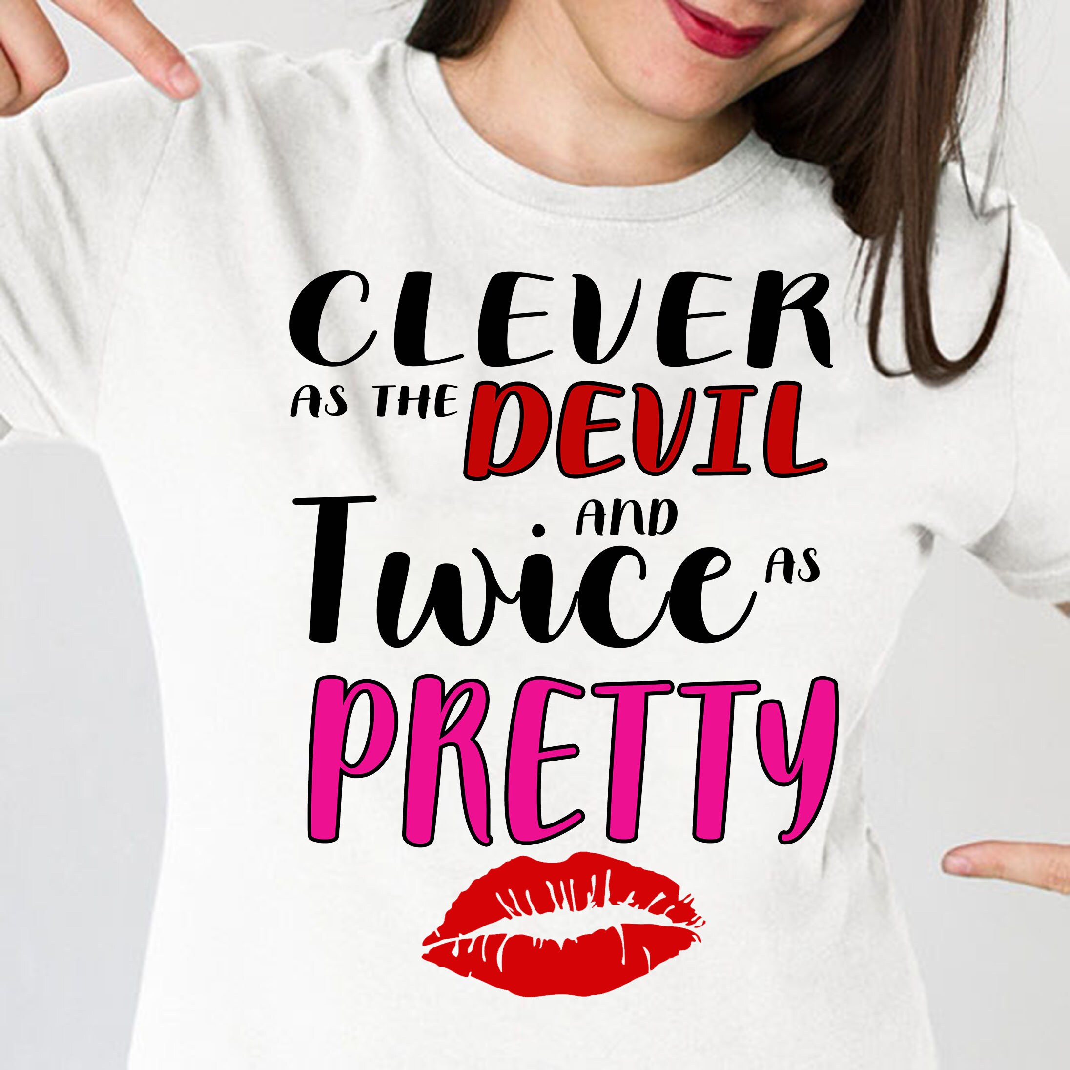 Art & Collectibles Screenprints Clever as the Devil but Twice as Pretty