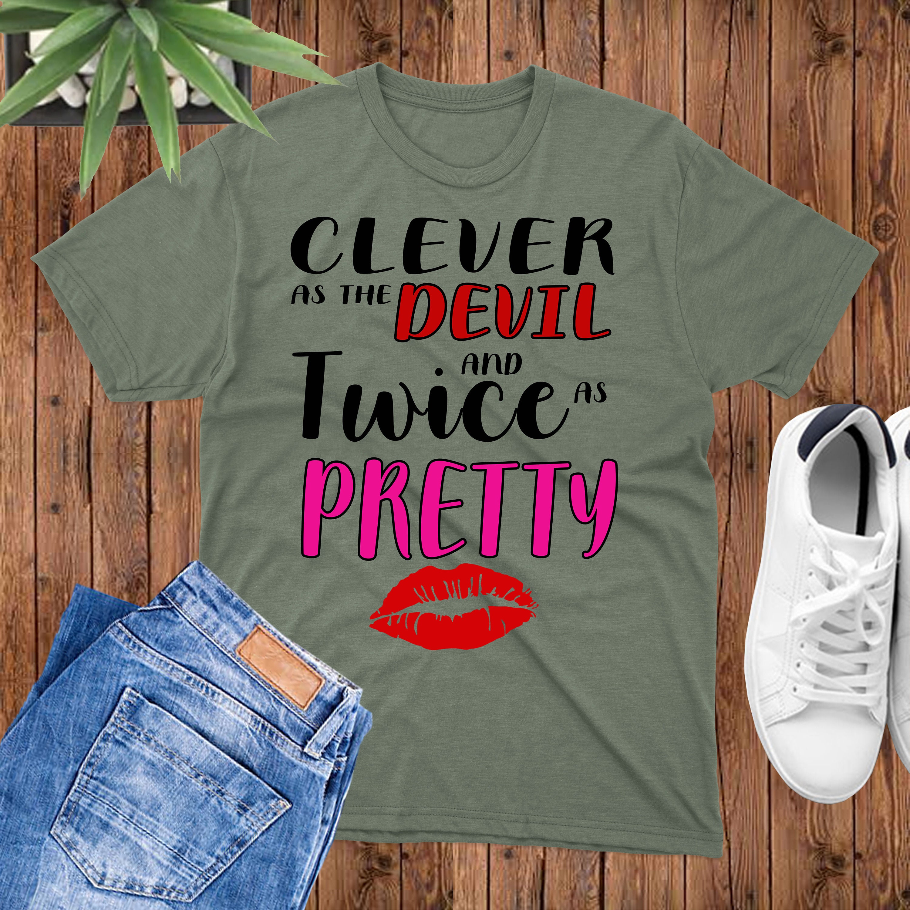 Art & Collectibles Screenprints Clever as the Devil but Twice as Pretty