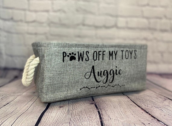 personalized dog toy bin