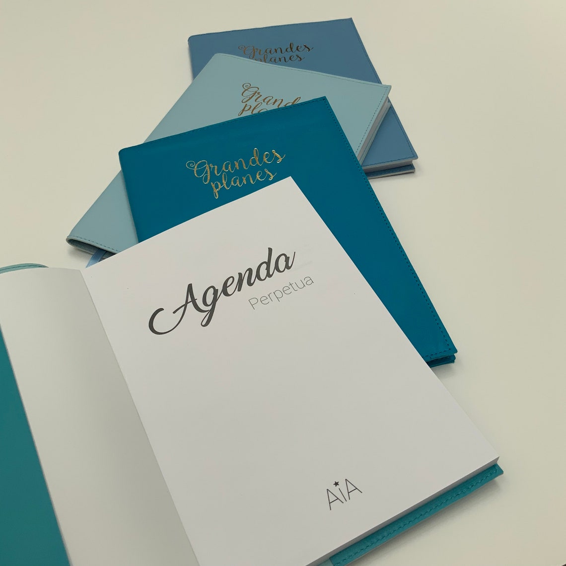 Natural Leather Cover for Agenda or A5 Notebook That Includes Perpetual