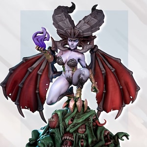 Sukkubus Rosalyn | Weibliche Fantasie Dämon Zauberin Succubus Monster Girl Pin up Miniatur | 32mm / 75mm | von Gaz Minis