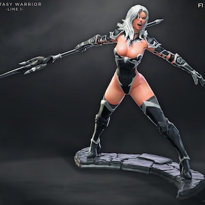 Jhiana | Female Fantasy miniature 3d resin printed model pin up miniature large scale statue | 80mm / 250mm | by LD3Dart