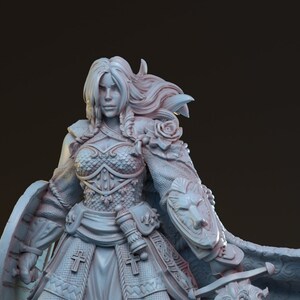 Arturia / Miniatura de resina 3D de fantasía femenina, modelo pin-up, guerrera, luchadora, modelo sexy / 32 mm / 75 mm / por HardWitch Games