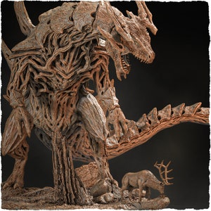 Thanachmes, the Silent Death | Large Monster miniature Dragon Miniature 100mm fantasy model 3d printed resin dragon model | by EvoxArts