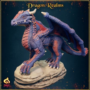 Edoriak the Friendly Dragon | Fantasy Miniature monster Dragon | 85mm / 205mm | by SafeHold