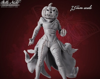 Pumpkinhead | Bella Nacht Miniatures | Dungeons & Dragons | Fantasy Miniatures | Monstergirls | Halloween