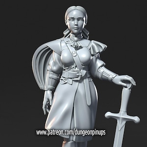 Espadachina | Female Fantasy Warrior DnD Collectible Miniature | 32mm / 75mm | by RN Estudio