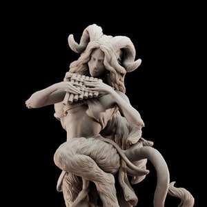 Sylvestra | Female fantasy miniature 3d resin print model pin up miniature faun girl satyr | by Vortex Studios