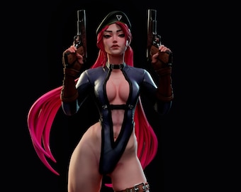 Treasure Hunter Kelly | Female Miniature 3d resin model Pin up miniature | 40mm / 75mm / 100mm | by Astland