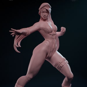 Luchadora Kelly / Miniatura femenina de resina 3D. Miniatura pin-up / 40 mm / 75 mm / 100 mm / de Astland.
