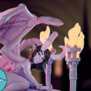 Zephyra | Female Fantasy Miniature Pinup miniature Succubus | 40mm / 75mm | by Gaia Miniatures